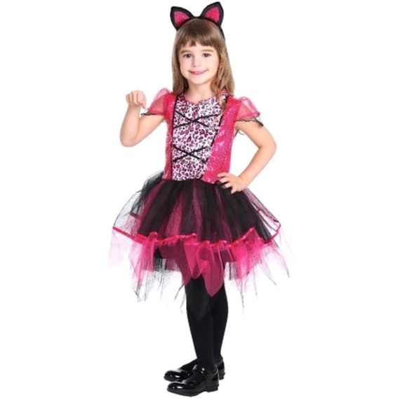 sassy cat girls 2pc halloween costume size m